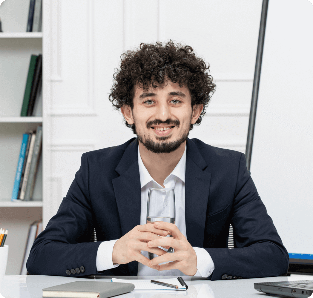 Professional mentor at desk